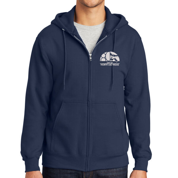 NLV FRIENDS - Men's Tri-Blend Wicking Fleece Full- Zip Hooded Jacket Thumbnail